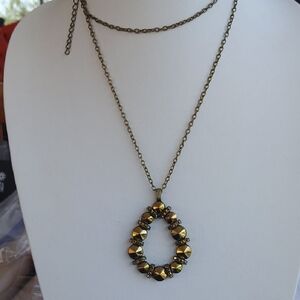 Paparazzi Brass Teardrop Necklace LONG